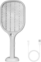 Lulant Electric Fly Swatter Rechargeable, Electric Bug Zapper Racket with Light, Mosquito Swatter, 3000V Detachable Dual Modes Fly Zapper, Mosquito Killer for Indoor Outdoor (1Pack)