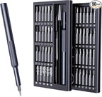 AXTH 50-in-1 Precision Screwdriver Set, Professional Magnetic Small Repair Tool Kit for Electronic Devices, Mini Screw Driver with Flat, Philips, Torx, Hex, Pentalobe, Triwing, Triangle and More