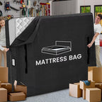 Mattress Bags for Moving and Storage, BETU Waterproof Mattress Protector Mattress Cover California King with 8 Heavy Duty Handles & Zipper Extra Thick Moving Supplies for Bed (86x75x13.5 Black)