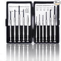 11PCS Mini Precision Screwdriver Set, Small Tools with 11 Size Flathead and Phillips Kit, Professional Magnetic Repair Tool for Jewelry, Ring Doorbell, Watch, iPhone, Toys, Computer, Eyeglass