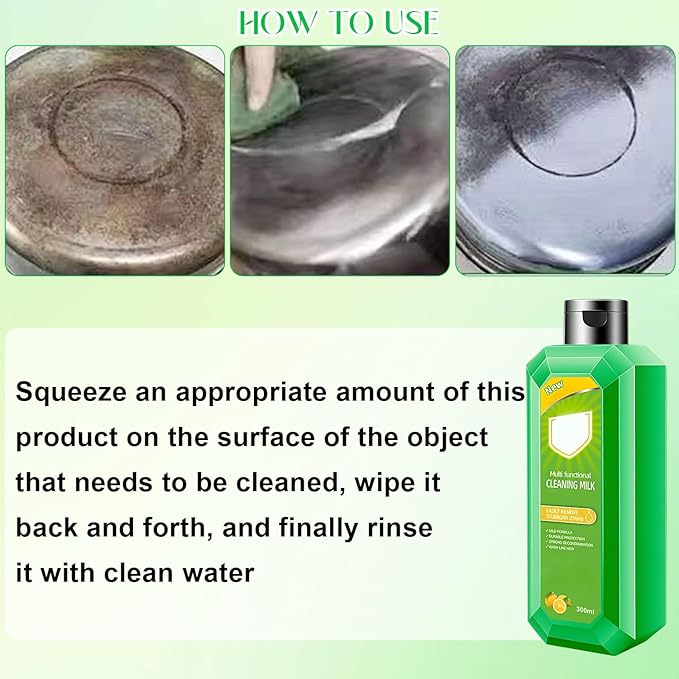 Cleaning Milk House Cleaner,Powerful Multifunctional Cleaner,Powerful Multifunctional Concentrated Cleansing Lotion,Multi Functional Effective cleaning Milk for Household Kitchen to Heavy Oil Stains