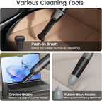 Handheld Vacuum Cordless, Car Vacuum Portable with 2 Suction Modes, Blow & Suction 2-in-1, Mini Vacuum Cleaner Rechargeable for Car, Home, Pet Hair, Office, Desk, Keyboards (Black)