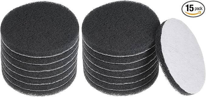 HARFINGTON 15pcs Drill Power Brush 4 Inch Tile Scrubber Scouring Pads 800-1000 Grit for Bathroom Kitchen Household Cleaning