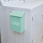 Calindiana Modern Farmhouse Metal Lint Bin for Laundry Room, Mint, 10L