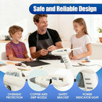 Cordless Hot Glue Gun Kit Includes 30 Hot Glue Sticks, Switch with 10W Drip-proof Design with 15-Second Fast Heating, Suitable for DIY Crafts, Fabric, Wood & Home Repairs（White）
