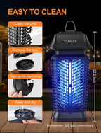 CLEVAST Bug Zapper Outdoor - Electric Mosquito Zapper Indoor, Fly Traps with UV Light, Waterproof Flying Killer 4200V Insects Lamp for Patio, Yard, Garden, Porch