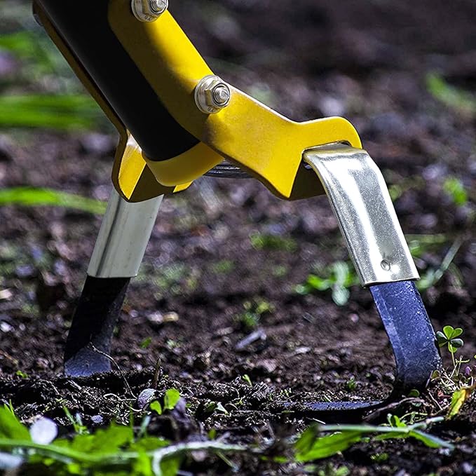 SANDEGOO Garden Hoe Tool，54 inch Weeding Tools for Garden,Handheld Weeding Rake Planting Vegetables Farm,Sharp Durable Gardening Gifts for Hoe Garden Tool Traditional Steel Quenching Forging Process