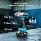 Seesii Impact Wrench 665 FT-LBS(900N.m) 3300IPM 1/2 Impact Gun High Torque Electric Impact Driver Cordless Impact Wrench with 21V 2x4.0Ah Battery 6 Sockets&Case for Home Car Tire Lug Nut Removal Tool