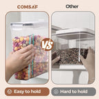 ComSaf 6.7Qt Cereal Storage Container Set of 2 - Ideal for Home Cooks Storing Cereal and Organized Families Organizing Bulk Food，Large Cereal Dispenser Keeps Pantry and Kitchen Countertop Neat