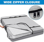 TICONN Mattress Bags for Moving, Heavy Duty Full XL Mattress Cover Storage Bag with Full-Around Handle and Adjustable Buckles (Gray, Full XL)