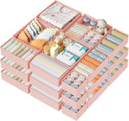 DIMJ Drawer Organizer Clothes 28 Pack - Foldable Baby Organizers and Storage Dresser Organizer for Bedroom, Closet Nursery Organization Dresser Dividers for underwear, Sock, Bra, Belt, Tie