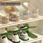 Copidrum 12Pack Shoe Slots Organizer for Closet Shoe Stacker Shoe Rack Organizer for Closet Space Saver Storage Shoe Holder Organization (Clear)