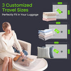 Vacbird 9 Pack Travel Vacuum Storage Bags with USB Electric Pump, Carry-on Size Space Saver Bags for Clothes and Clothing Travel，Compression Packing for Luggage and Suitcase