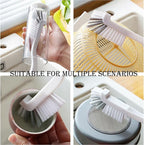 Cleaning Brush, 9 Pcs Hard Bristle Crevice Cleaning Brush Set for Kitchen Bathroom Toilet Grout Bottle Gap Window Tracks, Multifunctional Home Essentials Scrub Cleaning Tools