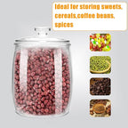 Maredash 1 Gallon glass jars, Cookie Jar & Candy Jar with Lid, Large Food Storage Container,glass jar with lid for Buffet, Coffee & Flour, Laundry Room Storage & Pantry 2pcs