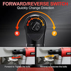 3/8" 16.8V Electric Ratchet,Cordless Ratchet Tool Kit,40 Ft-lbs,280 RPM,Equipped with 2 Packs 2000mAh Lithium-Ion Battery And Charger,Electric Wrench with Toolbo
