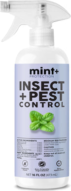 Mint+ Insect and Pest Control Spray, Residue-Free Bug Killer for Indoor & Outdoor Use, 16 oz (475mL)
