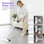 LAQVITA 2026 New Cordless Vacuum Cleaner with Mop Function|1.5L Dust Cup, Washable HEPA Filter| Lightweight 4.27lbs Stick Vacuum for Hard Floors/Tiles + Blower Function, Water Tank & Mop Pads
