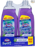 Clorox Fraganzia Liquid Dishwashing Soap - Cuts Through Tough Grease FAST - Quick Rinsing Dish Soap Formula Washes Away Grime - A Powerful Clean You Can Trust, Lavender Scent, 22 Fl Oz (Pack of 2)