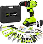 Brushless Drill Tool Set,20V Cordless Drill Tool Box with 2.0Ah Battery,50N.m & 24+1 Gear 3/8" Keyless Metal Self-locking Chuck Handheld Tool Drills Kit,Taladro Inalámbrico for Home Repair Set