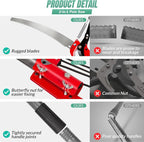 Suchtale 10FT Pole Saw for Tree Trimming, Manual Tree Pruner with Steel Blade & Scissors, Long Handle Branch Cutter Pole, Extendable Limb Trimmer for High Branches, Yard Garden Pruning Saw