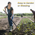 BsBsBest Scuffle Hoe Garden Tool, Stirrup Loop Hoe with 42 Inch Adjustable Long Hand, Great for Weeds in Backyard,Vegetable Garden