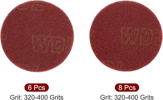 uxcell 5 Inch Scrubber Scouring Pads Drill Scuffing Disc Hoop and Loop Surface Conditioning Disc 14pcs