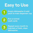 Seventh Generation Dishwasher Cleaning Packs 6 Count Free & Clear Removes odor-causing residue Powered by oxy power