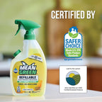 Mean Green Refillable Ultra Powered Multi-Purpose Cleaner Concentrate, Citrus & Green Tea, 14.3 fl oz (2-Pack) – Plant & Mineral Based, Cuts Through Grease & Grime, Refillable Bottle Makes 4X Refills