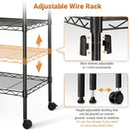 YSSOA Heavy Duty 5-Shelf Storage Shelving Unit, 1250lbs Loading Capacity, 29.92" D x 13.98" W x 62.99" H Adjustable Steel Organizer Wire Rack, Black, 2 Pack