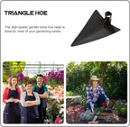 DOITOOL Japanese Garden Hoe Triangle Weeding Hoe Steel Gardening Tool 10.62X7.87X3.14 Inch Handheld for Planting and Soil Digging