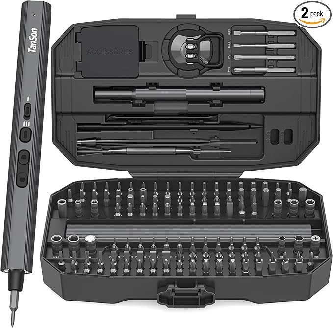 Precision Electric Screwdriver Set,160-in-1 Mini Electric Screwdriver,650mAh Rechargeable Screwdrivers,S2 Magnetic Bit,3 Torque Settings,Repair Tool Kit for Computer Phone Laptop Camera Watch Glasses
