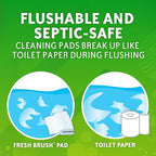 Scrubbing Bubbles Toilet Bowl Cleaning System with Flushable & Disposable Cleaner Refill Pads, Fights Odors and Helps Remove Limescale & Hard Water Stains, Citrus Scent, 1 Wand + 4 Refills + 1 Stand