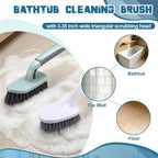 11 Pcs Cleaning Brush Set with Squeegee Crevice Gap Brushes Handheld Scrub Brush and Hard Bristle Detail Brushes Multi-Purpose Household Cleaning Tools for Kitchen Bathroom Sink Grout Window