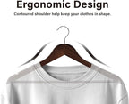 StorageWorks Wooden Hangers 30 Pack, Wood Coat Hangers for Closet, Heavy Duty Clothes Hangers for Suits, Shirts, Pants, Jackets, Walnut Color