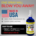 Scent Bomb Lemongrass Air Freshener Spray, Long-Lasting Odor Eliminator for Home, Office & Car