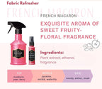 LAVONS Fabric Spray Freshener for Carpet Fresh, Pet Safe Linen Spray for Bedding, Organic Fabric Refresher Spray for Home & Offices, Natural Carpet Freshener from Japan, 12.5 Fl Oz FRENCH MACARON