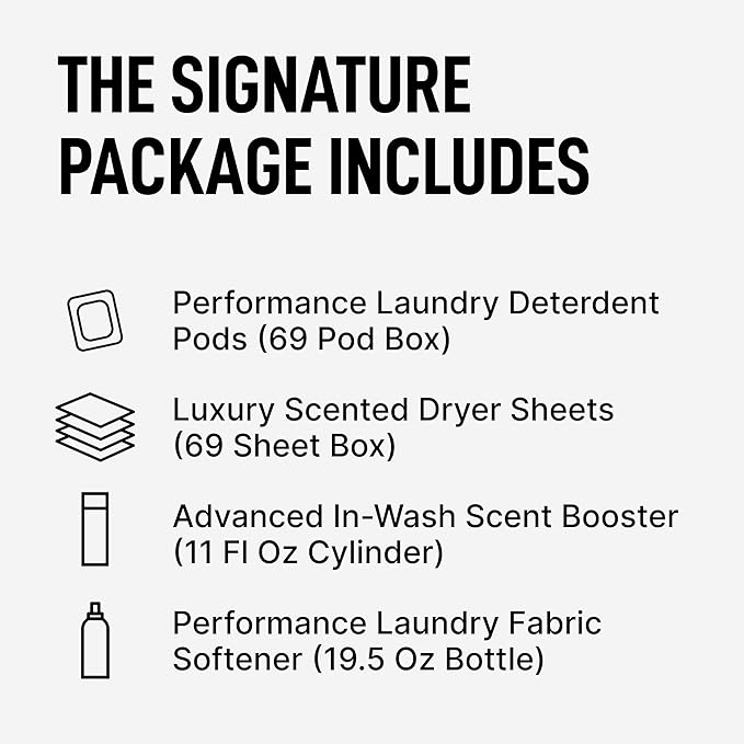 Laundry Sauce - Signature Bundle Italian Bergamot, Scented Laundry Detergent Pods & Scent Booster, Fabric Softener, Dryer Sheets, Fabric Protection, Essential Oils, Long Lasting Luxury Fragrance