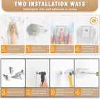 22 Pack Adhesive Hat Hooks for Wall, Super Strong Hat Rack for Baseball Caps, Hat Organizer Display for Home Decor, Hat Hangers Holder for Wall, Door, Closet, No Drilling - USA Patented (White)