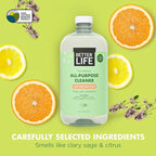 Better Life All Purpose Cleaner - Multipurpose Home and Kitchen Cleaning Spray for Glass, Countertops, Appliances, Upholstery & More - Multi-surface Spray Cleaner - 24oz (Pack of 2) Clary Sage/Citrus