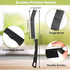 Crevice Cleaning Brush,Multifunctional Cleaning Brush Tool,Bathroom Gap Brush,Grout Brush,Hard Bristle Cleaning Brushes for Household Use Tiles Kitchen Sink Cleaning Supplies with Extra Gift Hooks