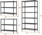 SINGAYE Shelf Closet Wire Shelving：Adjustable Metal Unit for Laundry Room Organization Bathroom Kitchen Home Garage Storage Pantry Rack Shelves