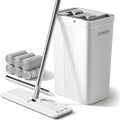 JOYMOOP Mop and Bucket Set with Wringer, Flat Mops for Floor Cleaning, Wall Mop Cleaner with Long Handle, Hardwood Floor Mop with 6 Microfiber Pads