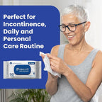 Extra Large Adult Wipes for Incontinence – Disposable Adult Washcloths with Aloe & Vitamin E – Premium Washcloth, Soft, Durable Cleansing Wipes for Adults – 6 Pack (300 ct)
