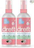 Dreft Bottle and Dish Soap | Made to Clean Baby Bottles, Sippy Cups, Pacifiers, Breast Pumps, & More | Gently Removes Milk Film & Odors | Plant Based, Fragrance Free Dish Soap | 3 Fl Oz (Pack of 2)