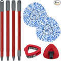 Mop Replacement for Ocedar, Mop for O Cedar, Replacement Mop for O Cedar Spin Mop Contains 4-Section Mop Handle 2 Mop Replace Head 1 Mop Base 1 Scrubber Mop Head for O-Cedar Spin Mop