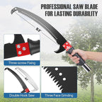 Manual Pole Saw, 7-30FT Pole Saws for Tree Trimming, SK5 and 65 Mn Steel Saw Blades Scissor Pruner Set, Tree Trimmers Long Handle Pruner for Backyard, Garden, Bush Cutting and Pruning of Palm Trees