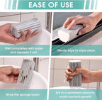 8 Pack Damp Dusting Sponge Duster, Grey Dust Cleaning Sponge, Reusable Household Cleaning Sponge Tool for Blinds, floorboards, Fan Blades, Vents, Glass, Railings, Mirrors