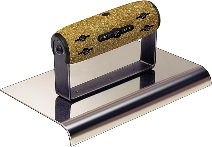 Kraft Tool Kraft CFE038K 8" by 8" 3/4-Radius 7/8"L Elite Series Five Star Stainless Steel Hand Edger with Cork Handle (1per Pack)