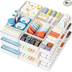 DIMJ Drawer Organizer Clothes Storage - 18 Pack Baby Dresser Organizer for Nursery, Foldable Closet Drawer Organizer Bins for Bedroom Organization, Fabric Storage Dividers for Socks, Underwears, Bras